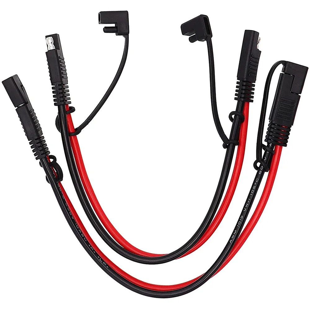 2pcs 30cm 10AWG SAE to SAE DC Power Quick Disconnect/Connect Automotive Extension Cable with Dust Cap