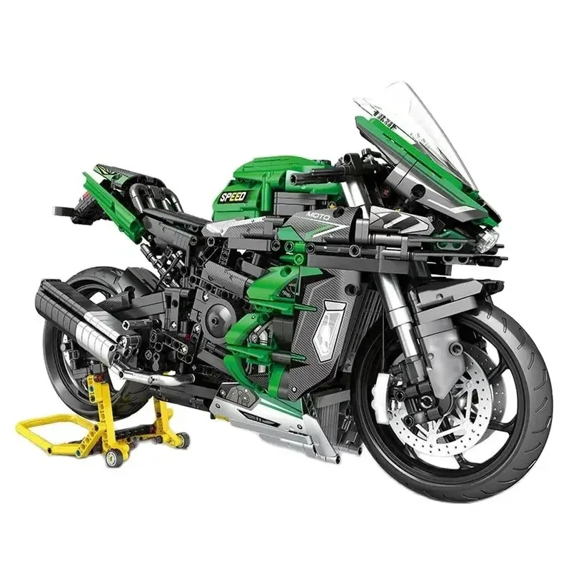 Reobrix 570 Technical Motorcycle Locomotive Model City Racing Series DIY Creative Toys Building Blocks Boy Gift 2088Pcs