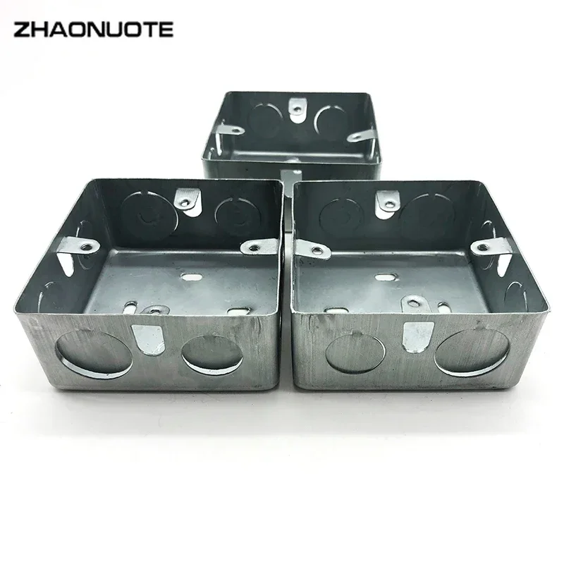 Type 86 Iron Surface Mounted Bottom Box CK Line Box Iron Galvanized 86*86*40mm Metal Junction Box