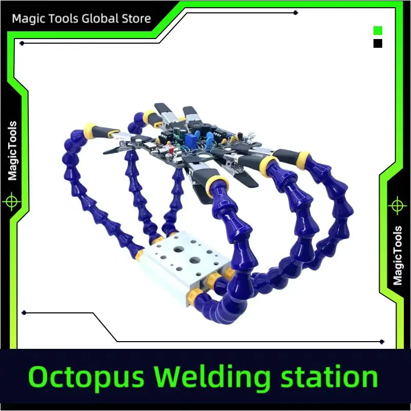 

Многофункциональный гибкий держатель-зажим для пайки и ремонта печатных плат (третья рука) – незаменимый инструмент для паяльной станции