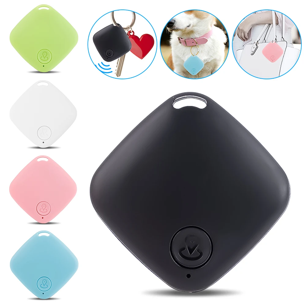 Portátil mini bluetooth gps rastreador cão animais de estimação anti-perdido alarme sem fio criança saco carteira chaveiro localizador rastreadores inteligentes localizador