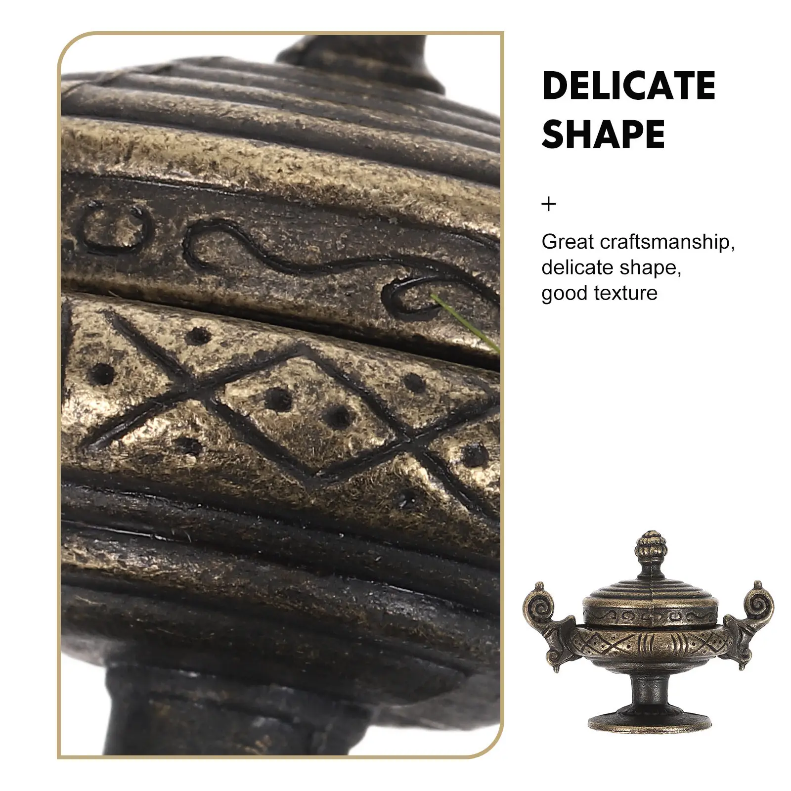 Cabinet Drawer Knobs 6 Pack Vintage Zinc Alloy Handles for Kitchen Dresser Bedroom Furniture Hardware