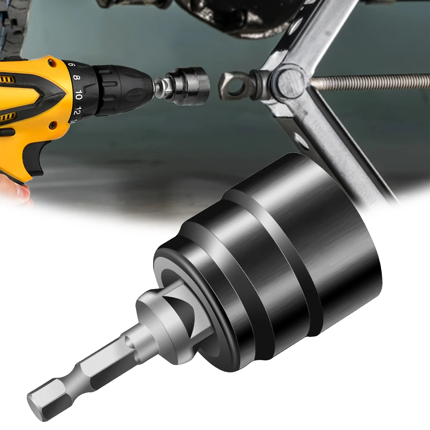 

2-Piece Jack Wrench Tool Set – 1 Socket Wrench + 1 Hex Air Screwdriver, Multi-functional Manual Tool for Home Maintenance