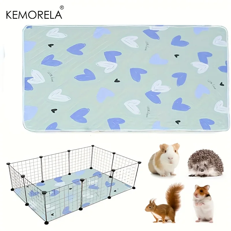 1 Stück 31 x 47 Zoll super saugfähige, rutschfeste Meerschweinchen- und Hamsterkäfigmatte, waschbare Haustierbettwäsche für Kaninchen und kleine Tiere