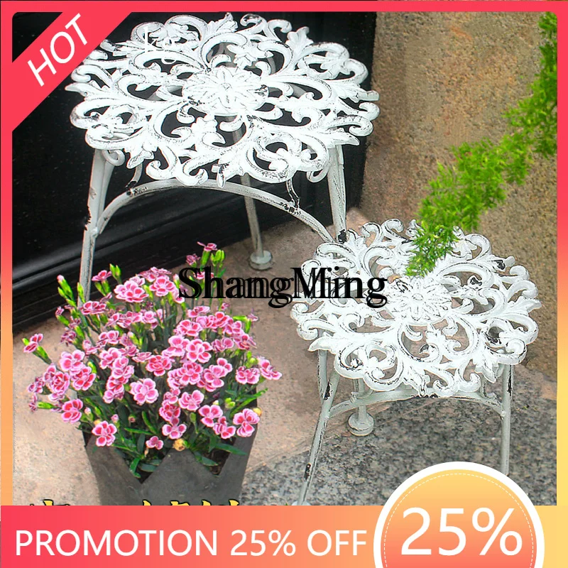 

SM flower rack outdoor garden courtyard balcony living room flower pot rack outdoor decorative wrought iron rack