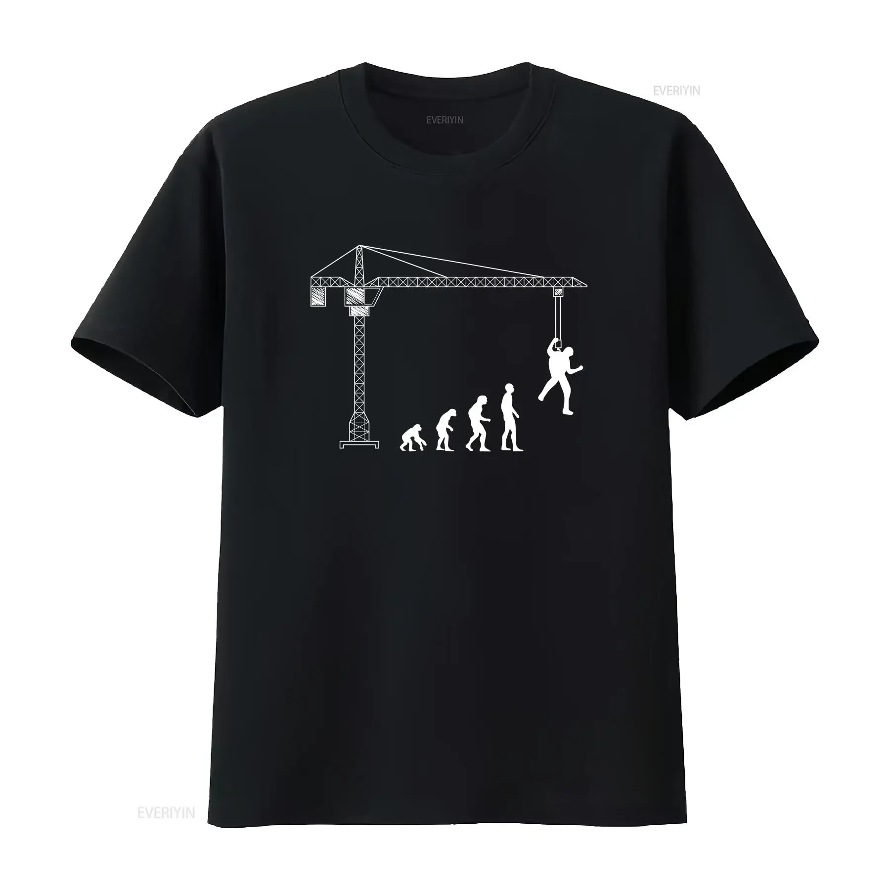 Crane Operator Evolution Driver Funny T Shirt Youth  vintage Washed Casual streetwear Stylish Breathable Soft Stretched graphic