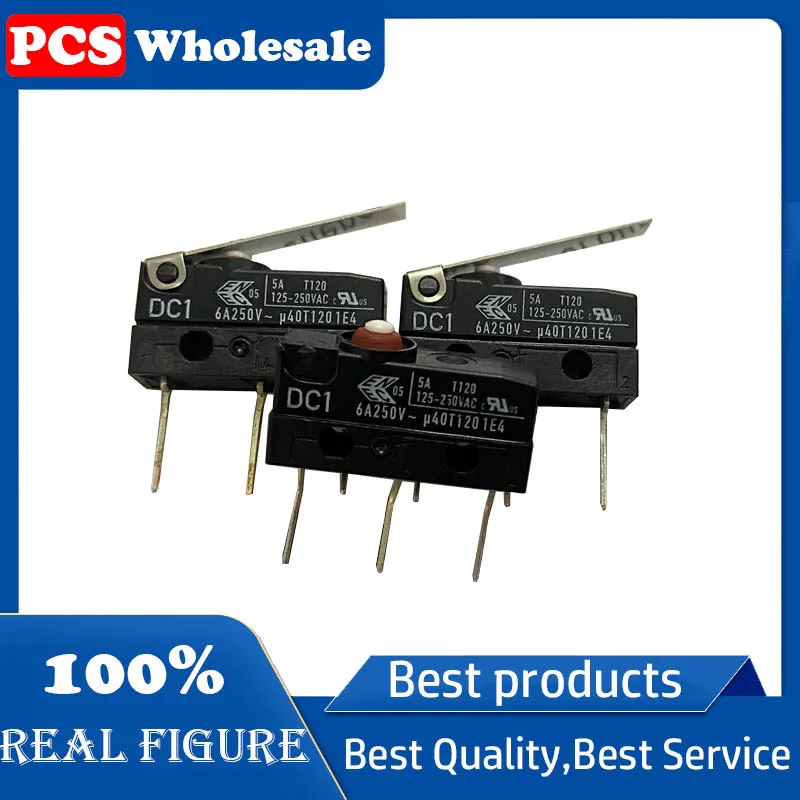 Waterproof and dustproof micro switch DC1 with handle swing rod travel limit long straight pin 3 pin 6A250V