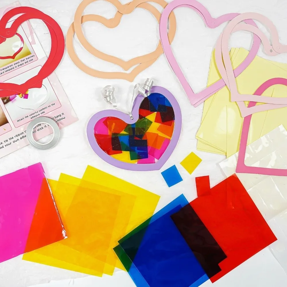 Kit de corte de papel criativo, habilidade colorida, treinamento, decoração de páscoa, educacional, portátil, kit de adereção de janela, festa em sala de aula