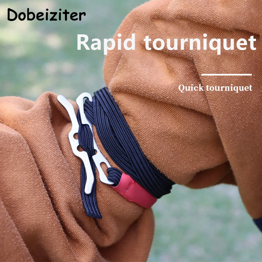

Outdoor Survival Tourniquet Fast Hemostasis Medical Trauma Emergency Rapid Application Hiking Tourniquet Elastic Rope Bandage