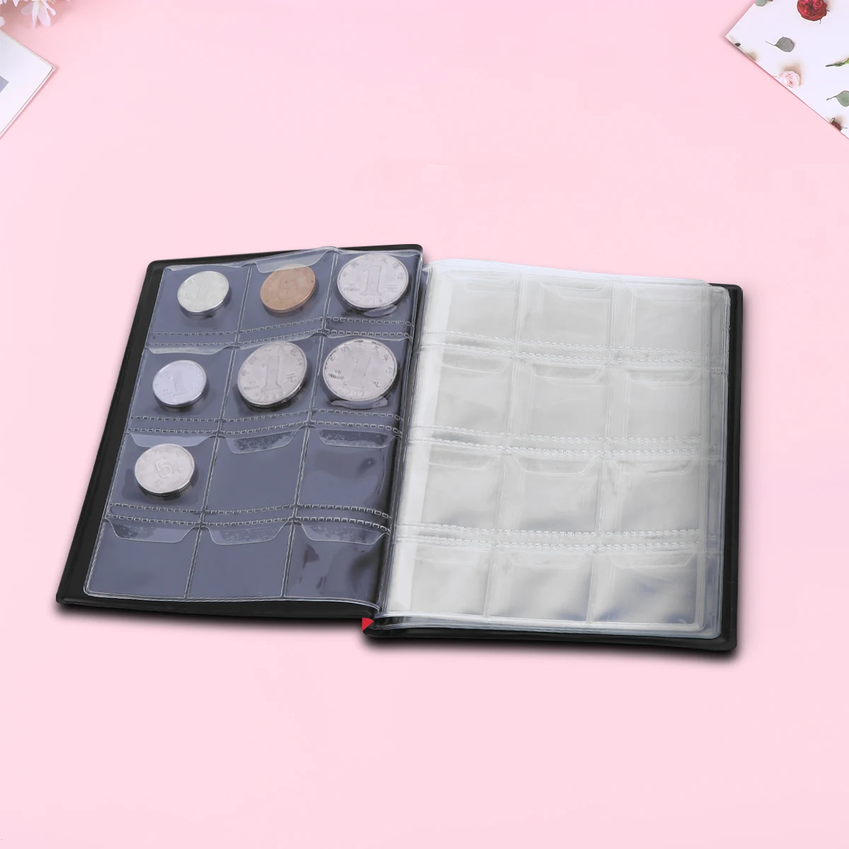 120 شبكة لتخزين العملات المعدنية، ألبوم جمع العملات المعدنية، حامل شفاف، حافظة خفيفة الوزن محمولة لمنظم جمع العملات المعدنية #4