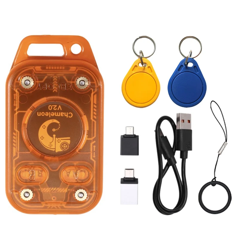 【PROMOZIONE】 Emulatore lettore chip intelligente RFID Hameleon Ultra V2.0 13,56 Mhz + 2 portachiavi CUID Duplicatore NFC decodifica scheda 125 Khz