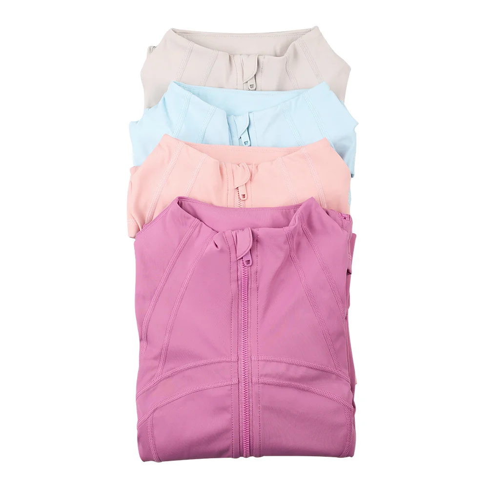Fashion Yoga Women Zipper Jacket Lightweight Quick Dry Sport Thin Evening Summer Casual Wear Fitness Outerwear