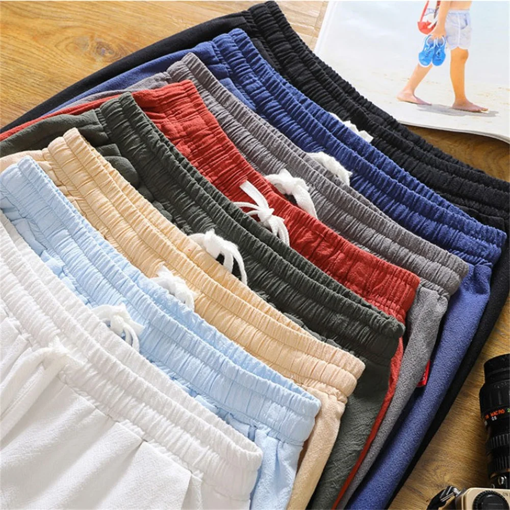 Summer Men\'s Large Size Casual Shorts Beach Pants Running Sport Straight Short Pants Male Thin Sweatpant Leisure Loose Shorts