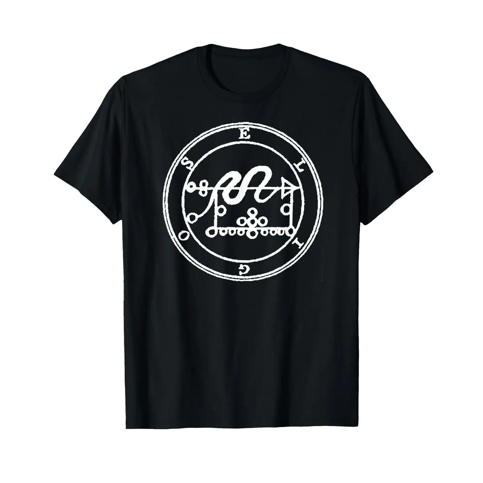 Футболка Seal of Eligos Sigil Talisman Demon Circle, винтажная, с эффектом потертости, повседневная, унисекс, дизайнерская одежда, уличный стиль