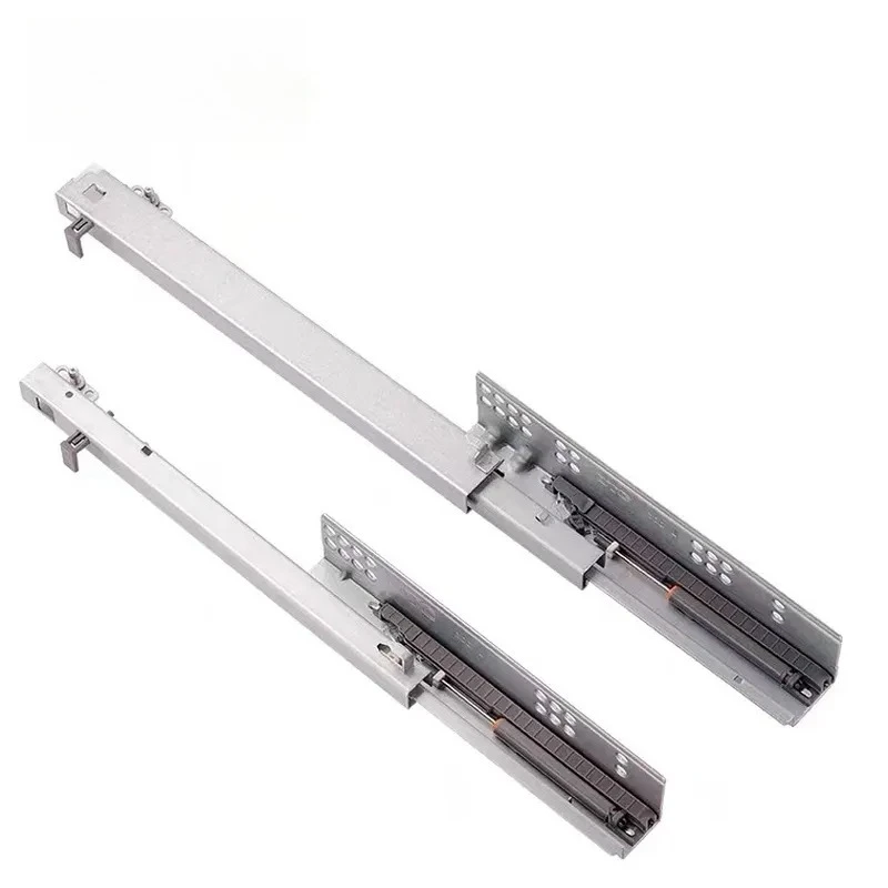 for DTC Hidden Rail Bottom Support Slide Rail Bottom Drawer Slide Damping Guide Rail Buffer Latch with Hook