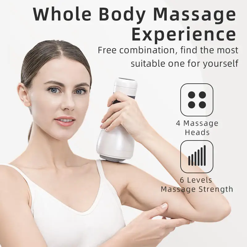 New Cordless Anti Cellulite Body Slimming Handheld Vibrating Muscle Massager Roller for Shoulder neck