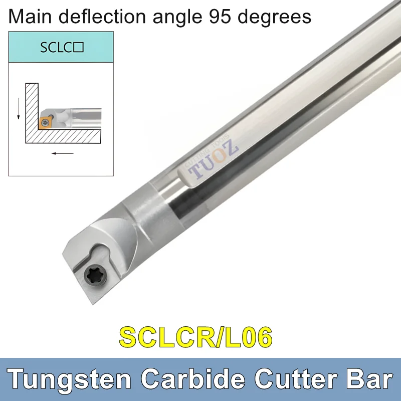 Tungsten steel Shockproof SCLCR06 SCLCL06 Lathe Boring Bar C06K- C07K- C08K- C10K- S12M- C16Q- Internal Turning Tool Cutter Bar