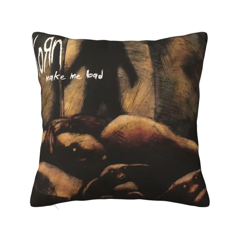 Custom Korns Heavy Metal Music Hard Rock Roll Throw Pillowcase Band Luxury Cushion Cover Square Pillowcase