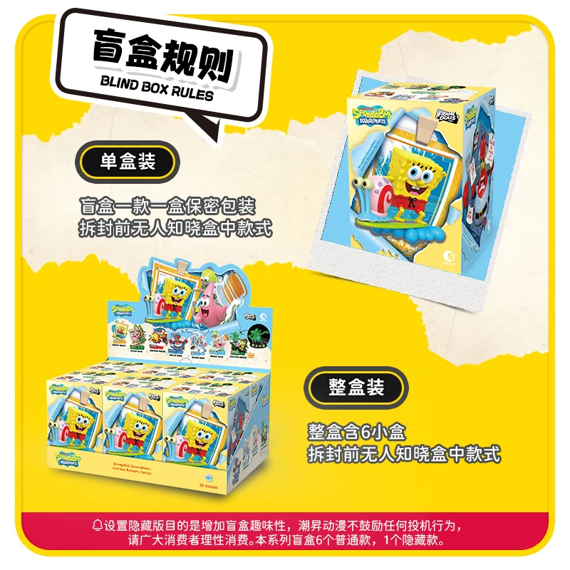 6PCS Spongebob Squarepants Patrick Star Squidward Tentakels Reizen Voor Een Moment Action Figure Blind Box Anime Speelgoed DesktopOrnament