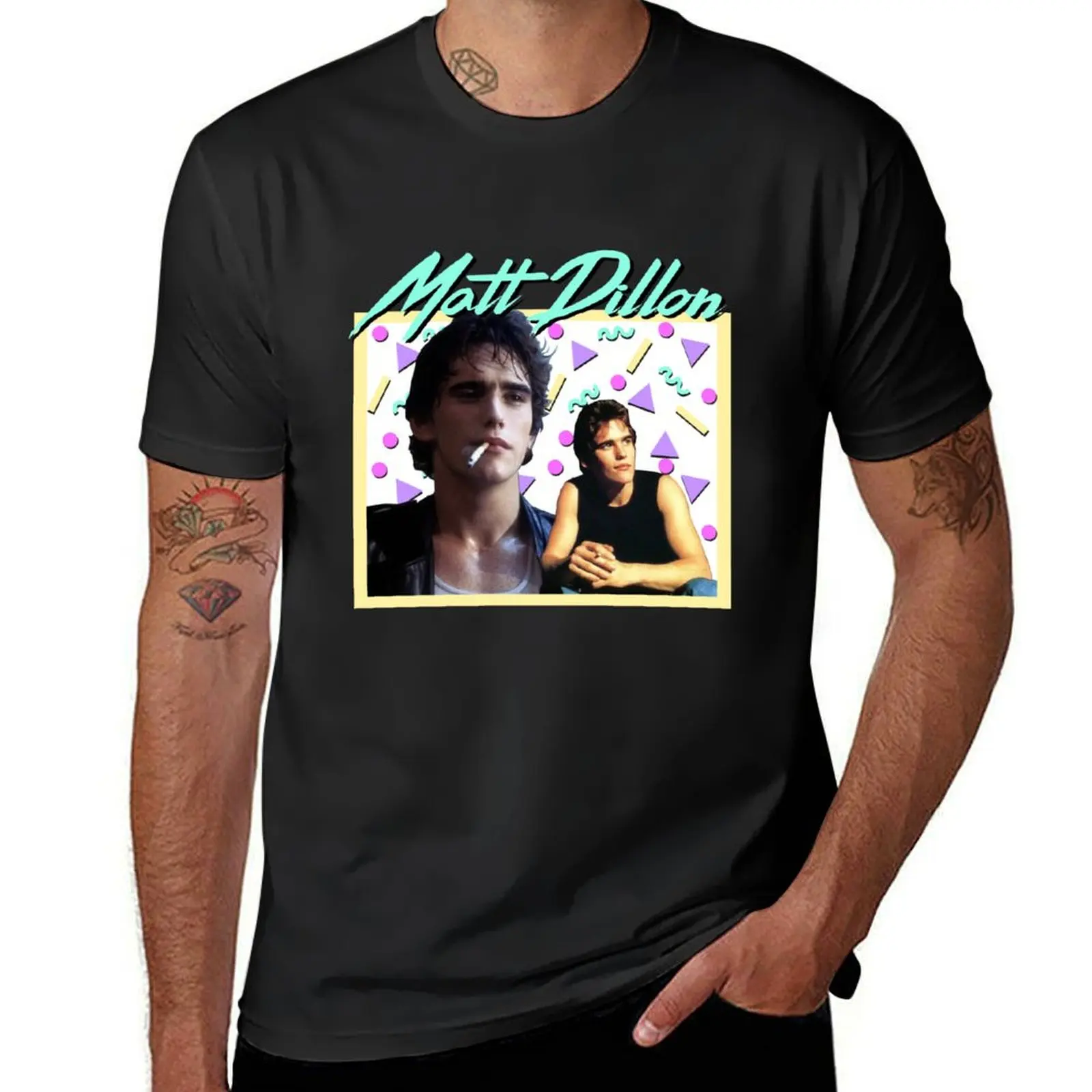 

80's Matt Dillon T-Shirt baggy shirts plus size tops vintage clothes blue lock shirts graphic tee men