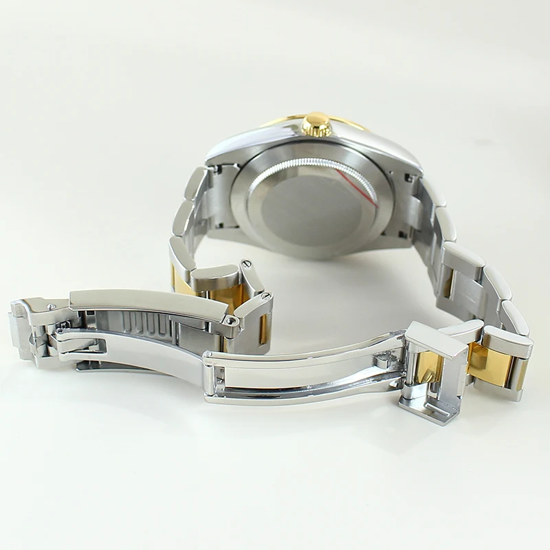 Fanya 36mm40mm รอบขอบสร้อยข้อมือ Sapphire สําหรับ Seiko Nh35 Nh36 Miyota 8215 การเคลื่อนไหว 10ATM NH35 อะไหล่นาฬิกา Oyster ขายร้อน