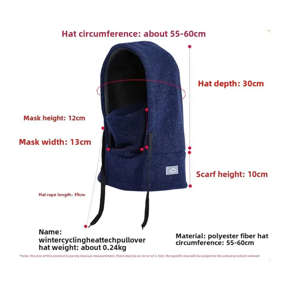 الشتاء التزلج ركوب الدراجات البلوز هوديي مبطنة بالصوف حماية الرقبة في الهواء الطلق الدافئة الوالدين والطفل هوديي للرجال والنساء