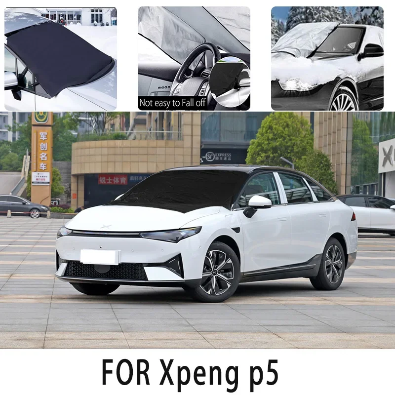 

Carsnow cover front coverfor Xpeng p5 snowprotection heat insulation shade Sunscreen wind Frost prevention car accessories