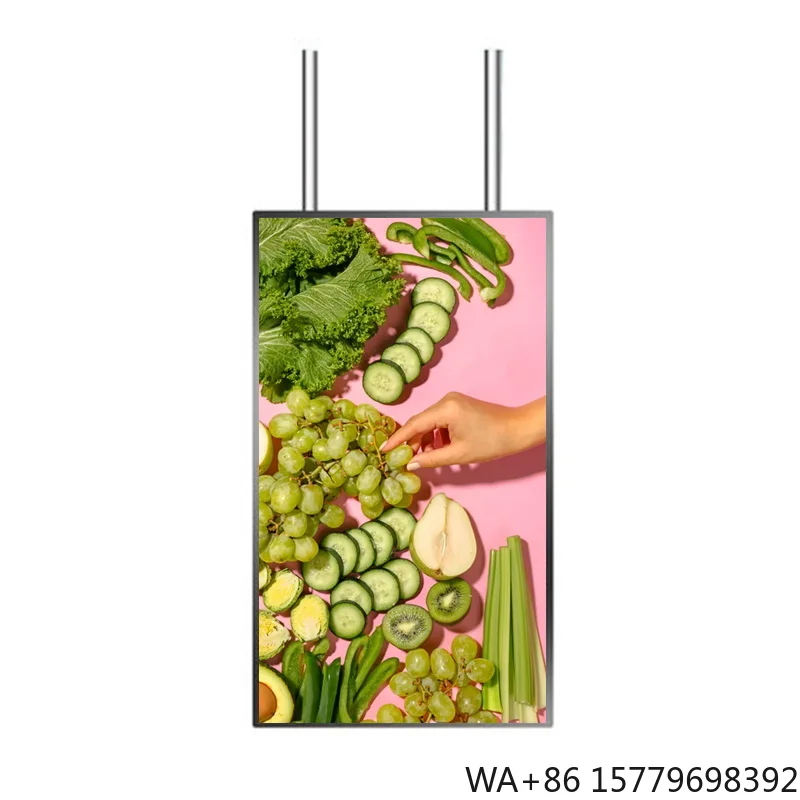 

55 Inch Super Slim Hanging Ceiling Mounted Double Sided Dual Screen Advertising Shop Window Display