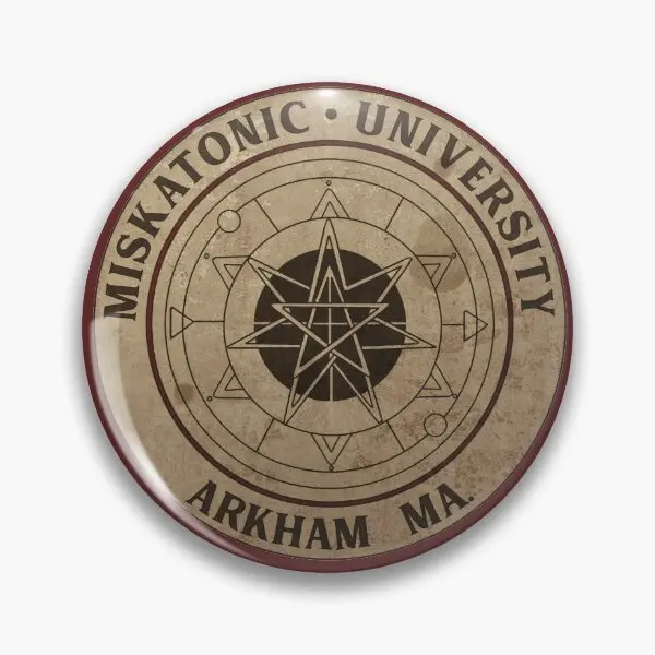 Miskatonic University  Soft Button Pin Fashion Metal Hat Funny Clothes Collar Jewelry Cute Women Gift Brooch Creative Badge