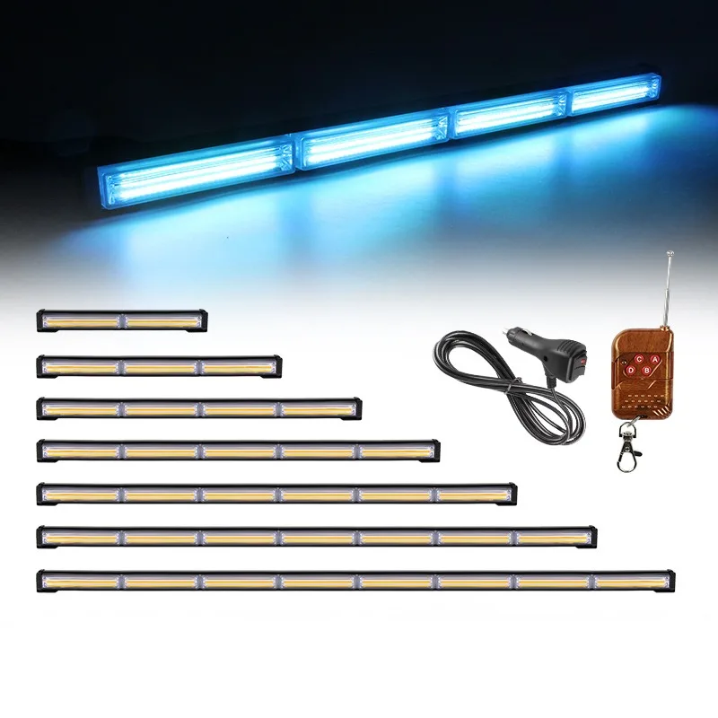 Multicolor Vehicle Light Emitting Diode Warning Strobe Light Bar Remote Control Emergency Flash Truck 12V 24V