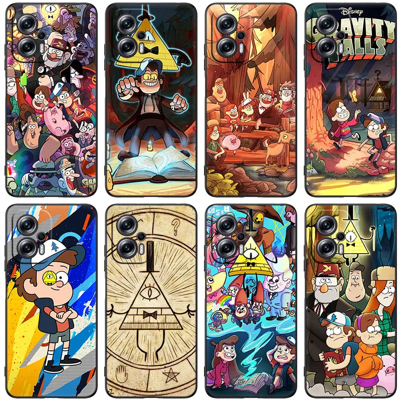 Gravity Falls Black Phone Case For Xiaomi Mi POCO X4 X3 NFC X2 F4 F3 GT 5G C3 C31 C40 F1 M5 M5S M4 M3 M2 F2 Pro Cover