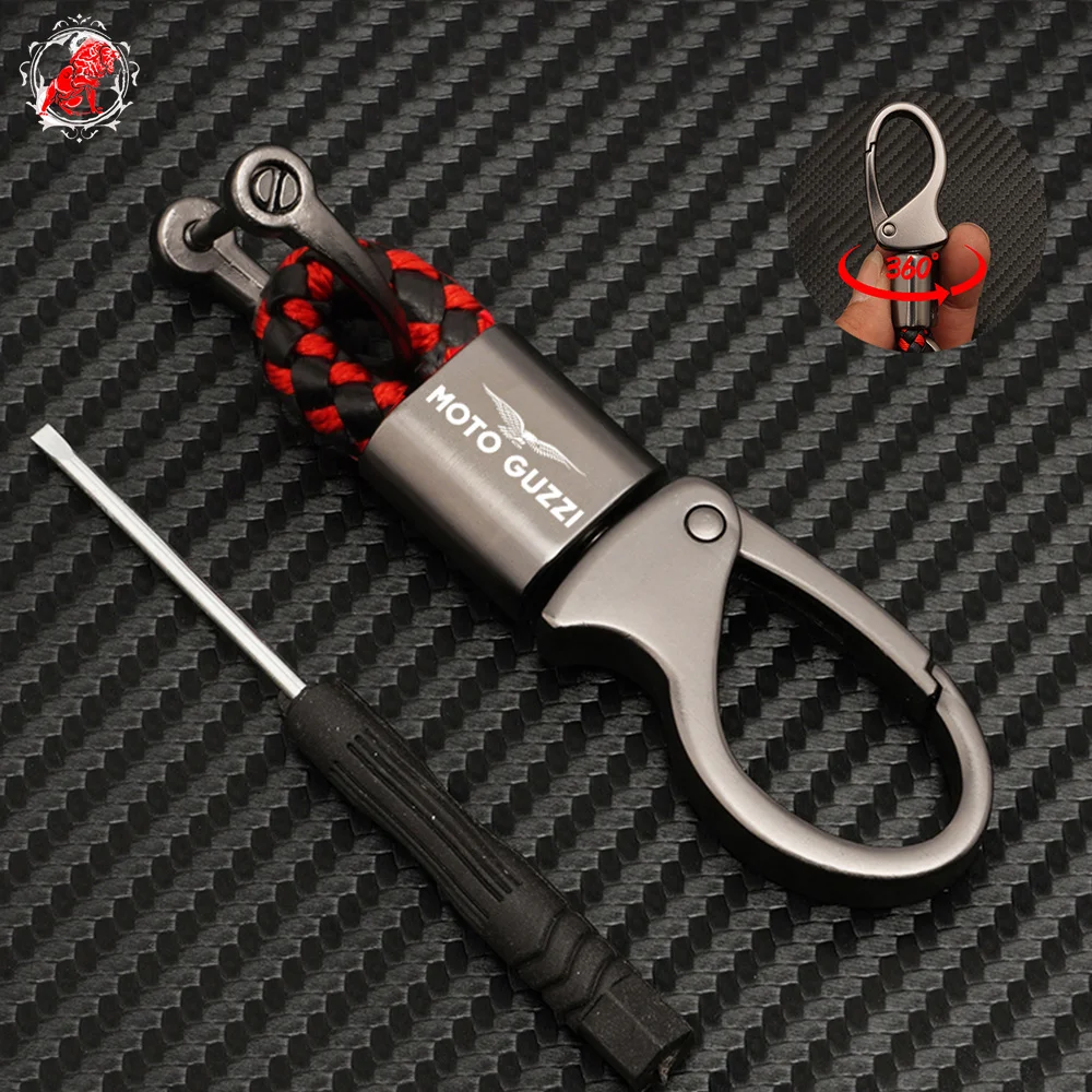 For Moto Guzzi V85tt V100 Mandello V7 ll Stone V85 V8 Keychain Keyring Lanyard Chain Key Rings Key holder Motorcycle Accessories