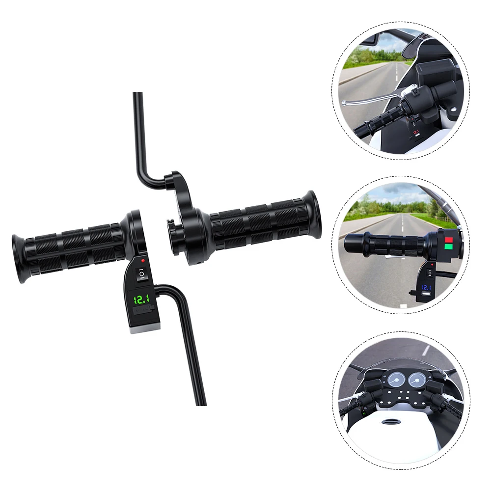 

Heated Handlebar Covers Motorcycle Grip Warmer Soft Rubber Tpu Material 65 85C DC12V Bike Accessory Elegant Design Faster