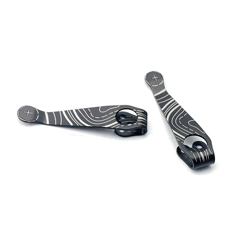 ABUL-CUSTOM Hand Made TITANIUM Deep Carry Pocket Clip สําหรับมีด Spyderco ทําจากไทเทเนียม 6Al-4V