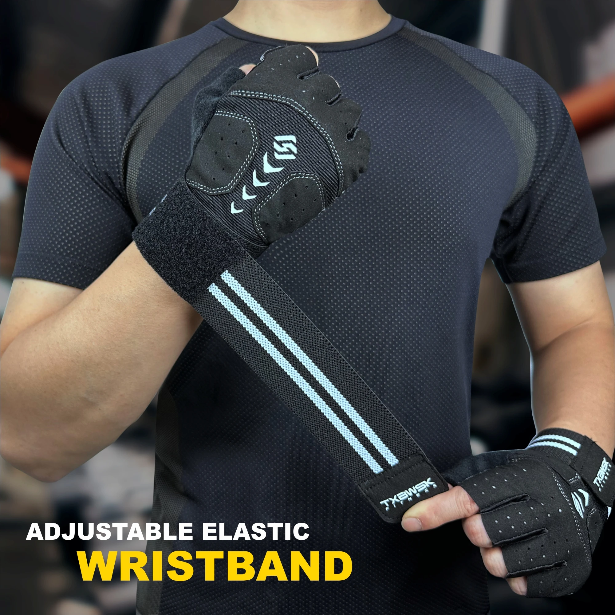 ハーフフィンガーボディービルジムグローブ重量挙げダンベルケトルベルトレーニングワークアウトフィットネスグローブ男性女性用