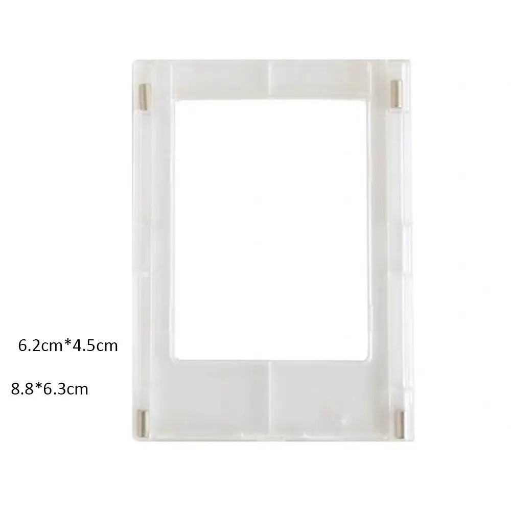 Refrigerator Sticker 3-Inch Magnet Photo Frame Acrylic Transparent Magnetic Picture Frames Creative Mini Polaroid Photo Frame