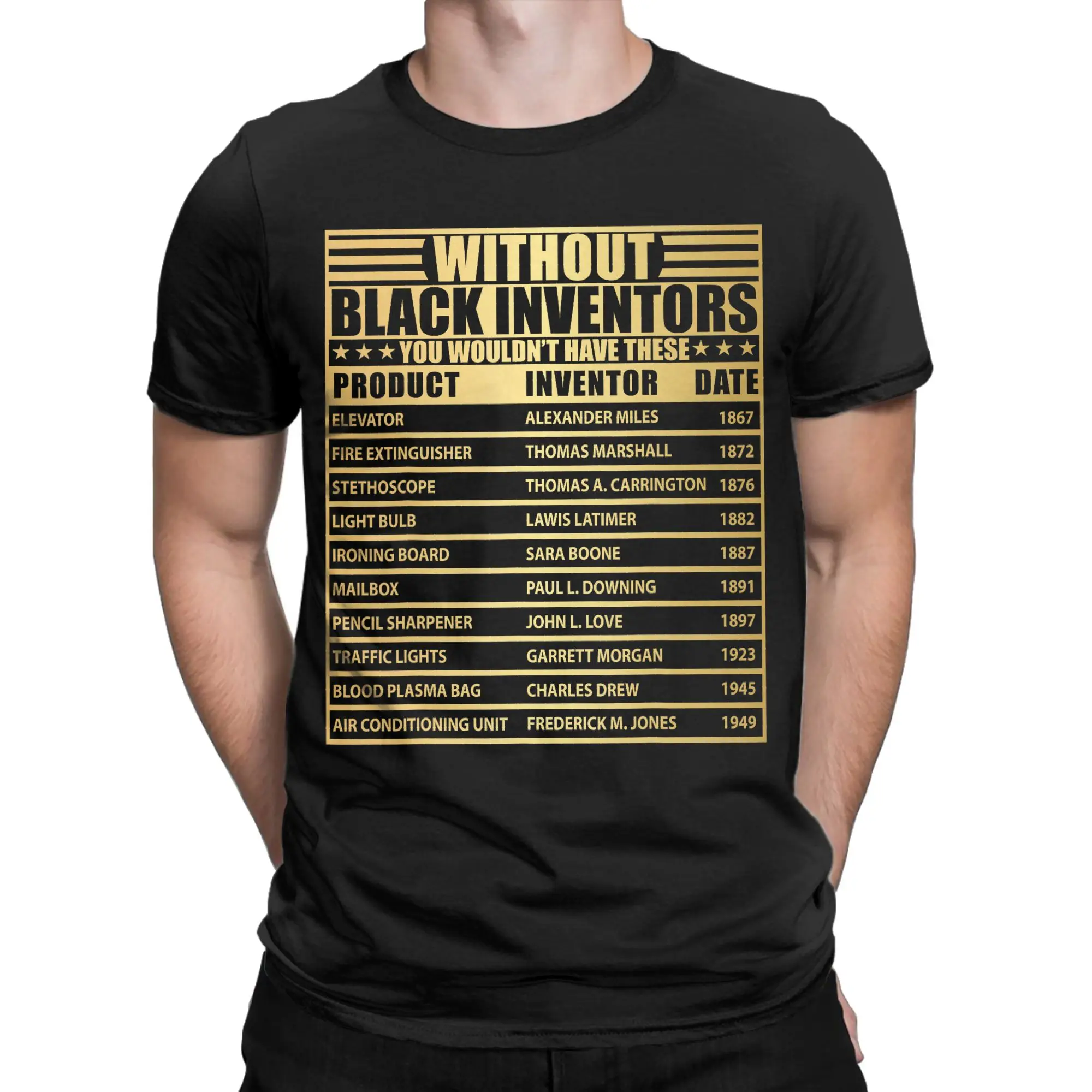 History Of Forgotten Black Inventors Black History Month T-Shirt Pure Cotton T Shirts For Couple Tee Shirt Short Sleeve Tops