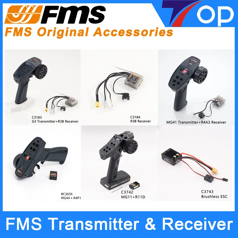 

FMS Original Accessories Parts Transmitter Receiver LC80 Camel Trophy FJ40 FCX24 FCX18 FCX10 Upgrade Parts
