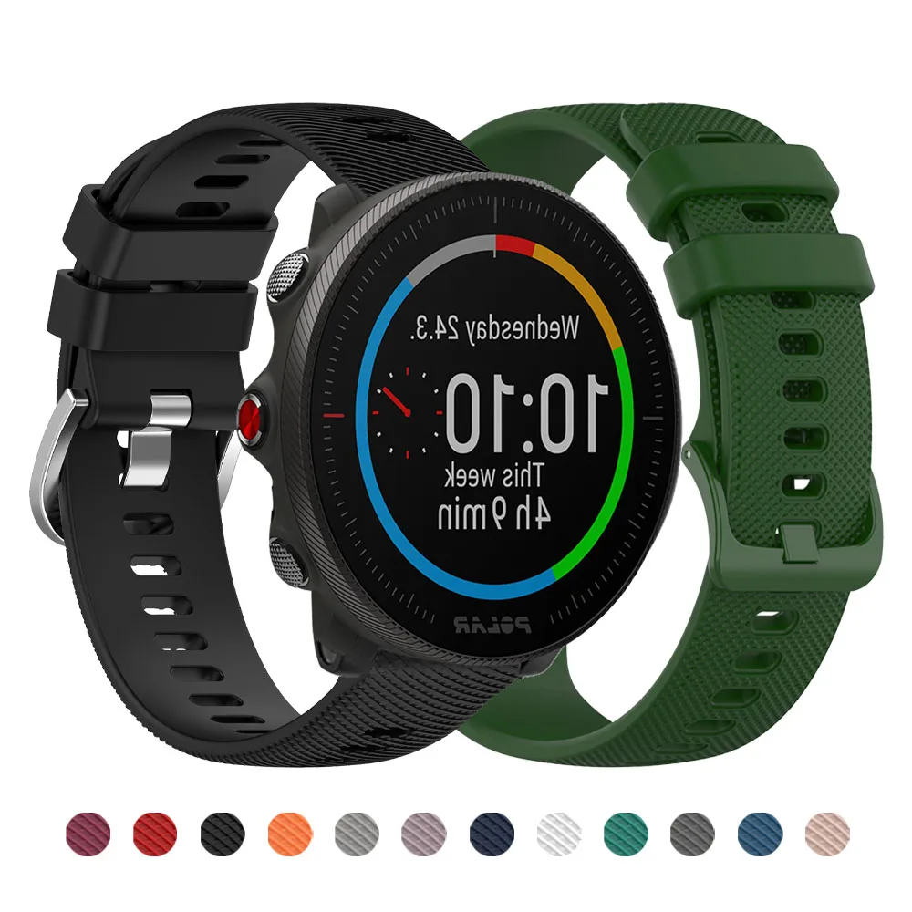 20mm 22mm Silicone Strap For POLAR IGNITE 3 2/Vantage M2/V2 SHIFT/V3 Rubber Bracelet For POLAR Grit X2 Pro Titan/Grit X Pro Band