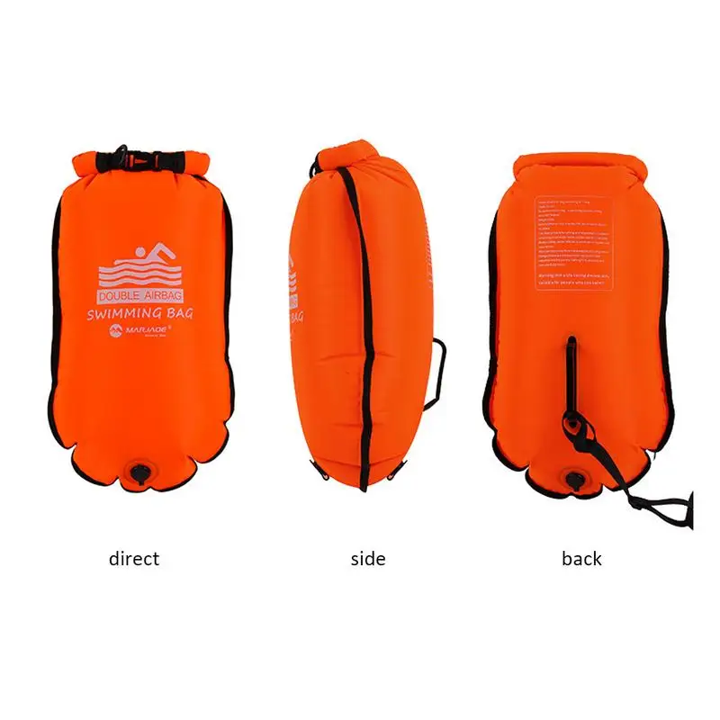 Swimming Bubble High Visible Safety Swim Buoy Ultralight Bubble Tow Float Dry Bag For Open Water Swimming Kayaking Snorkeling