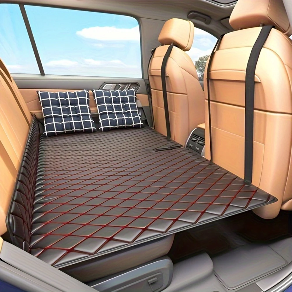 Colchón para acampar para coche, cojín trasero plegable, rodillera de 130x80cm, colchón de viaje portátil no inflable para coche, SUV, viajes al aire libre