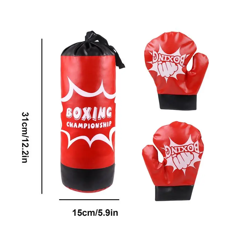 Kids Punching Bag Children\'s Boxing Sandbag And Boxing Gloves Sandbag Boxing Training Equipment For Kids Teens Practice Kicking