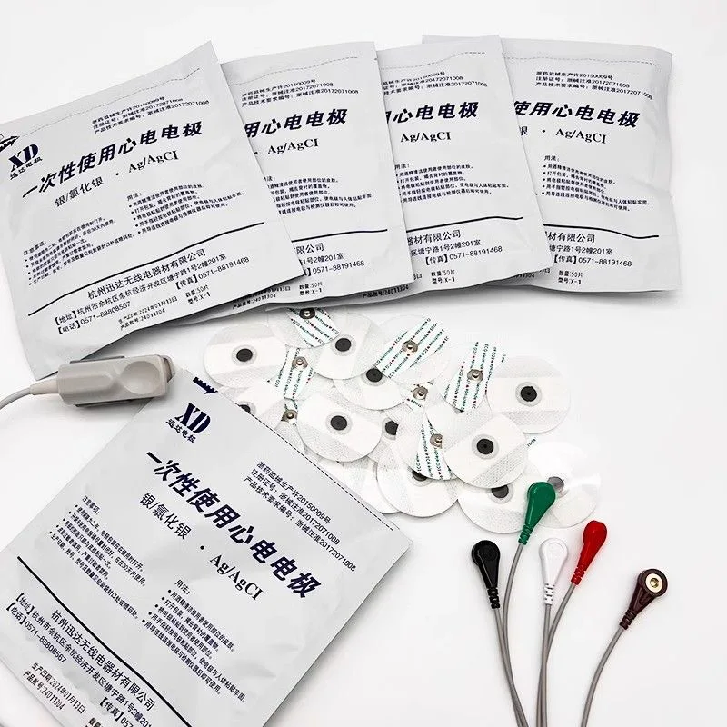 50pcs ECG Electrodes Medical Disposable Electrode Patch EKG Accessory Non-woven
