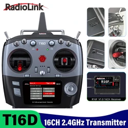 RadioLink T16D 16 Channels RC Transmitter 2.4GHz with R16F Receiver Dual Stick Remote Controller