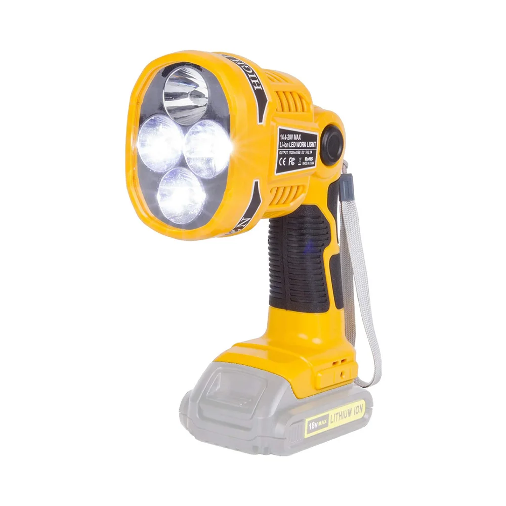 

LED Light Work Light Portable Indoor and Outdoor Pistol Tool Light Used For Dewalt 14.4V-20V Li-ion Battery Vertical Lamp 3W/12W