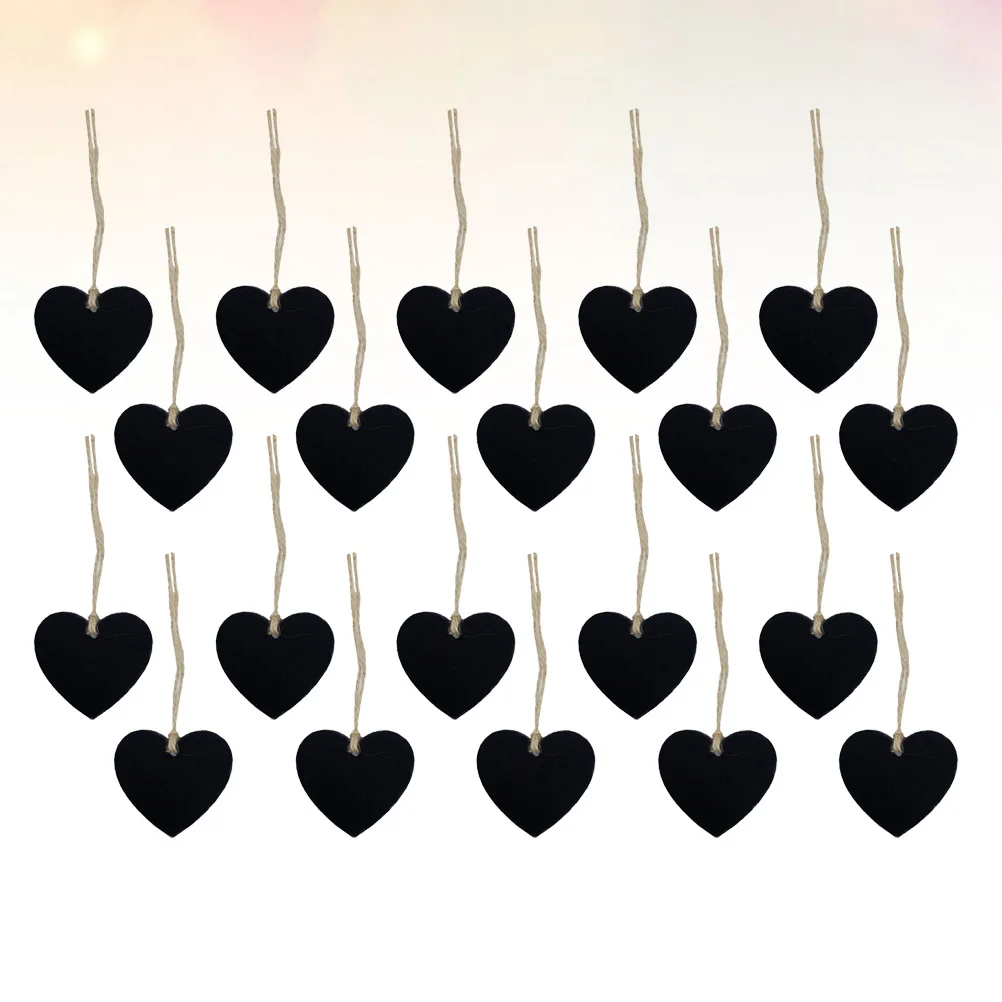 

20pcs Heart Shape Wooden Tag 65X65Mm Thin Lightweight Sanded Smooth Blackboard Craft Decoration Pendant For Scrapbooking