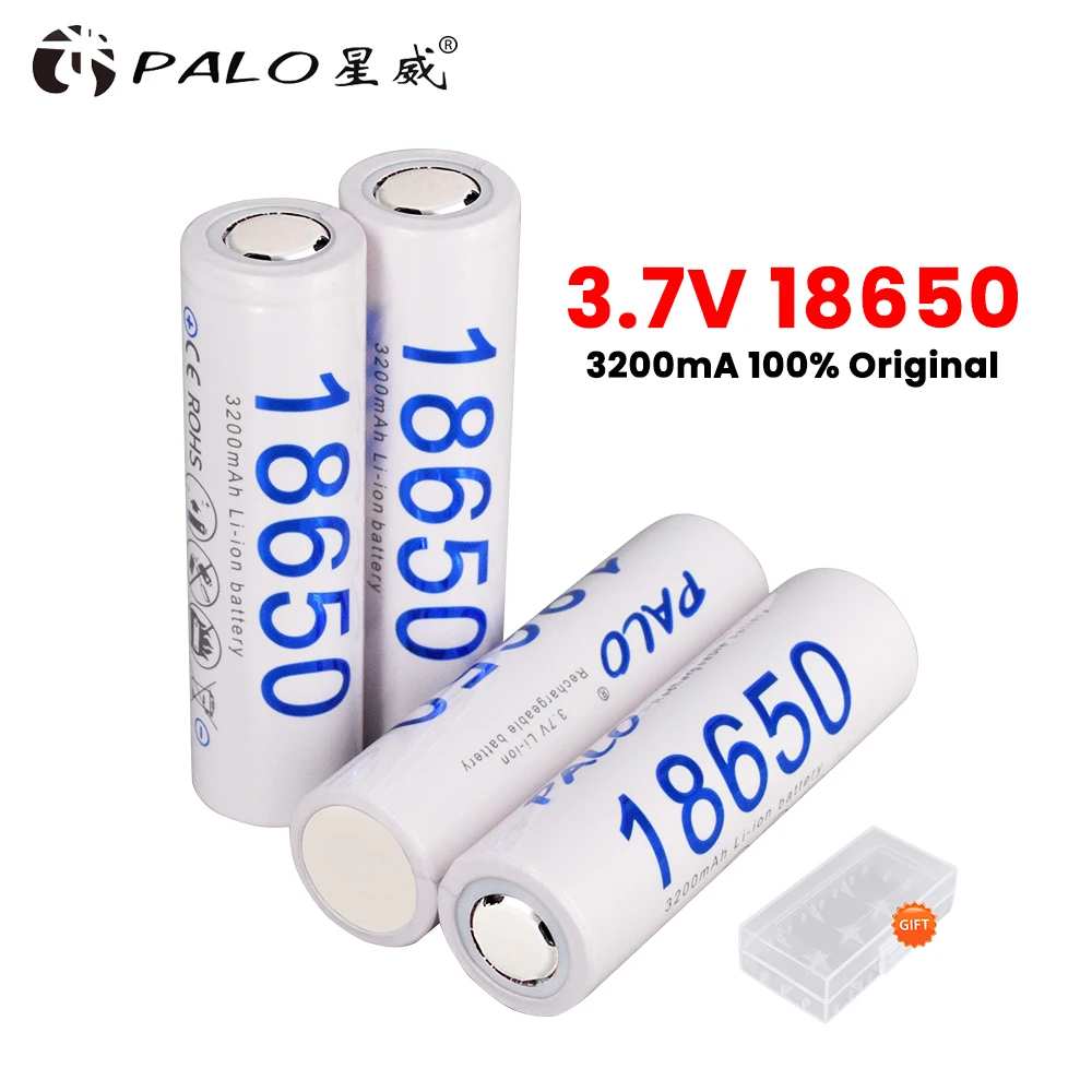 

18650 Battery Rechargeable Battery 3.7V 18650 3200mAh Li-ion Rechargeable Bateria for Flashlight Torch Battery+LCD USB Charger