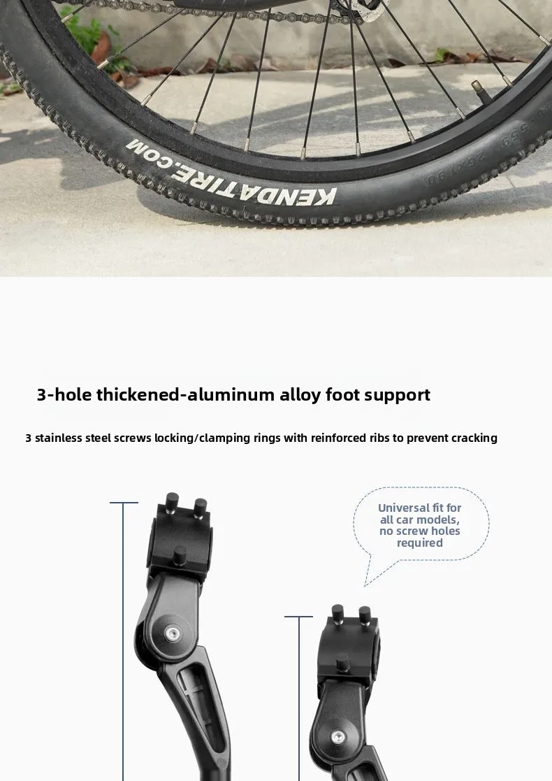 24-29 Zoll verstellbarer Fahrradständer aus Aluminiumlegierung MTB/Faltrad/Schnee/Elektrofahrzeug Fahrradseite Fußstütze Rackunterstützung – Detail 8