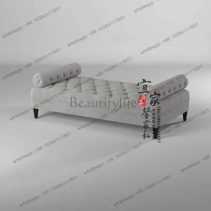 American minimalist, casual stool fabric buckle bedside stool
