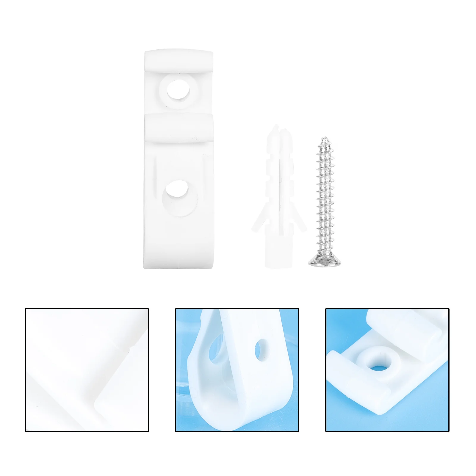 8 قطعة الستائر الدوارة الستار كليب الحائط سهلة التركيب مسامير شنت الأبيض حامل الحبل الأعمى ل الموتر الأسطوانة الرومانية #5